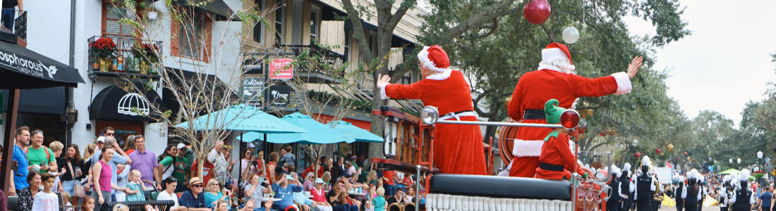 Santa and Mrs. Claus in a Christmas Parade