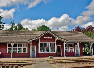 historic railroad depot exterior