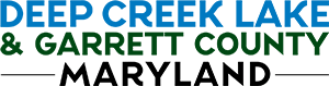 Deep Creek Lake Garrett County horizontal text logo
