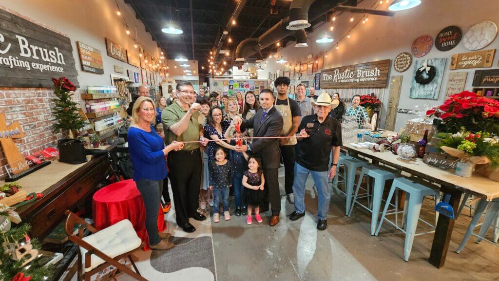 Rope Cutting Ceremony for The Rustic Brush Katy