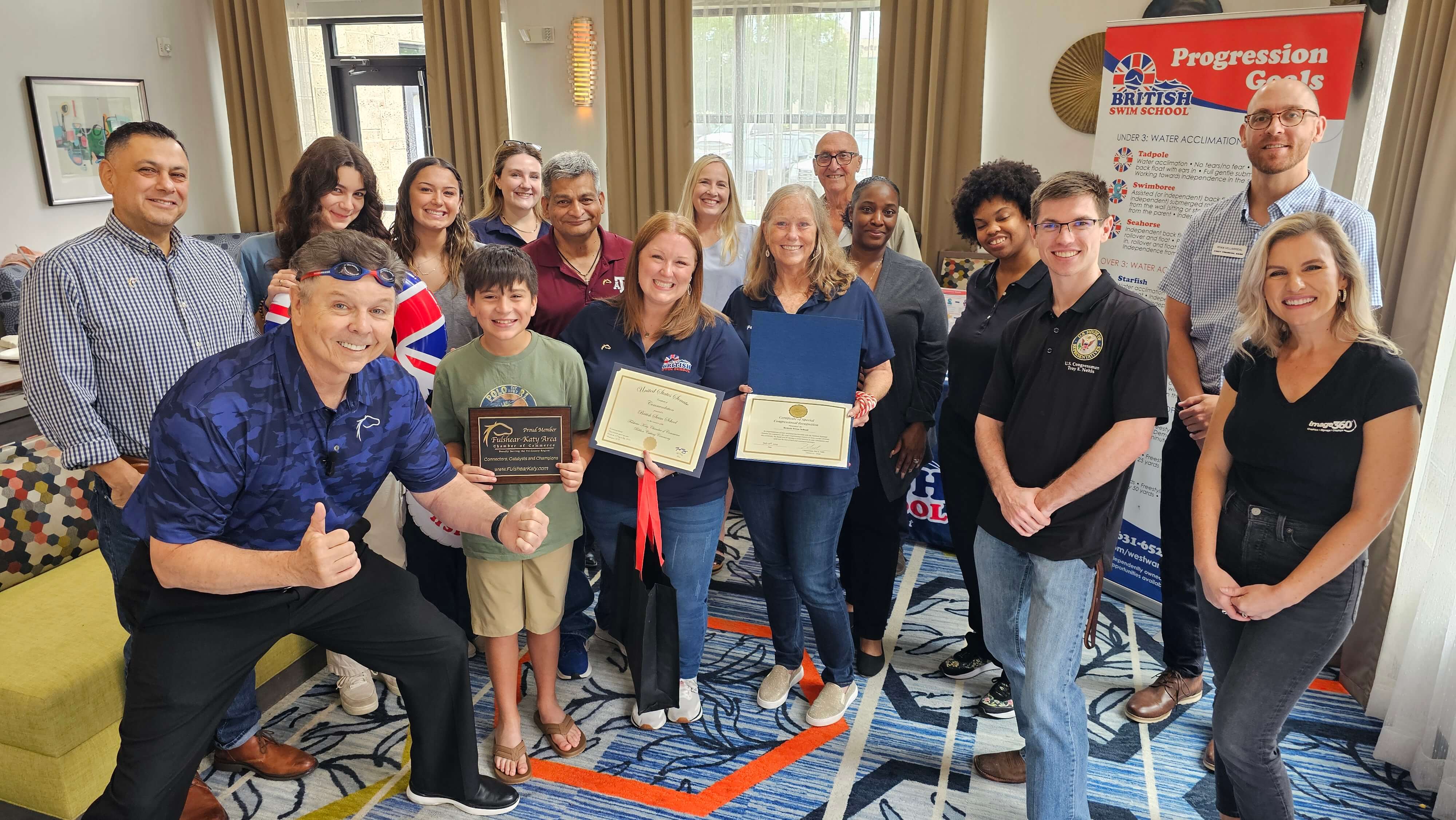 british swim school, fulshear, chamber of commerce, ribbon cutting, fulshear katy