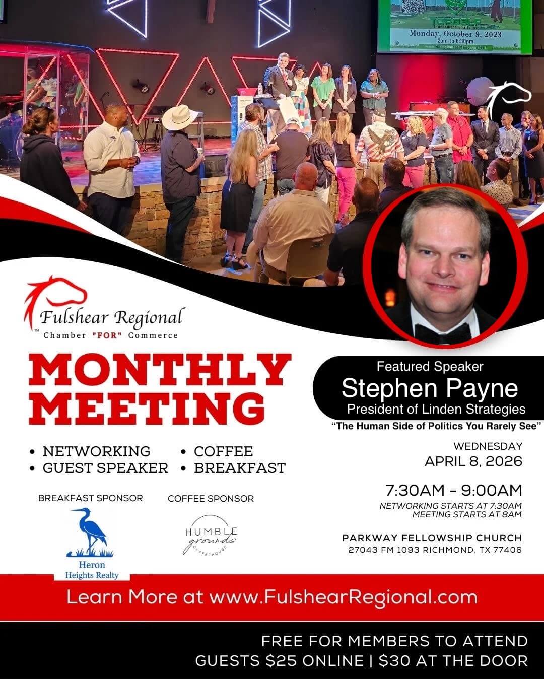 Fulshear Regional Chamber Monthly Meeting – February 11, 2026
