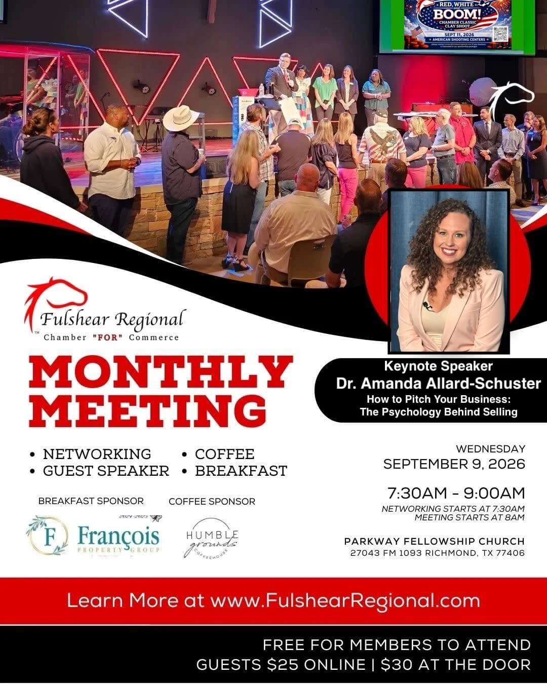 Fulshear Regional Chamber Monthly Meeting – WEDNESDAY, JUNE 10, 2026
