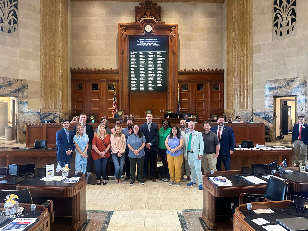 2024 Leadership Lincoln class at the Louisiana State Capitol