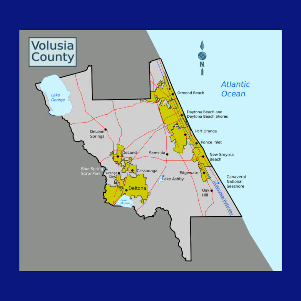 Volusia County map