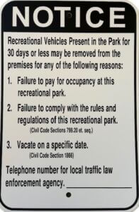 eviction sign