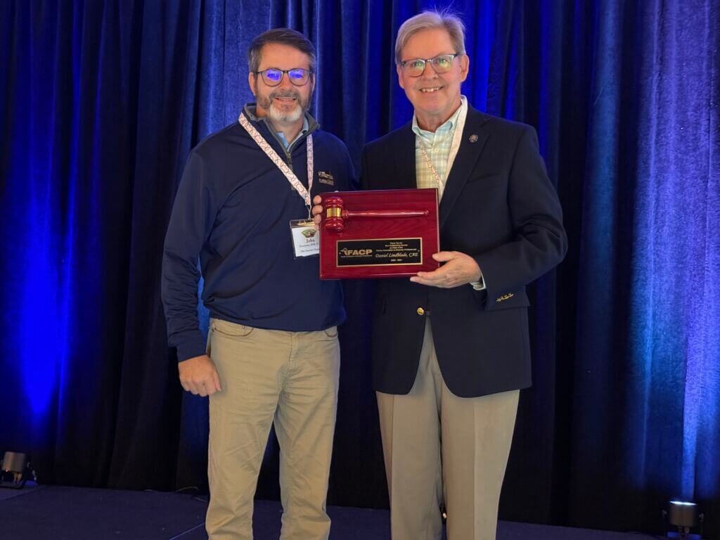 Dan and John with Gavel Plaque