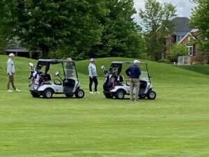 General golf foursome shot at golf outing