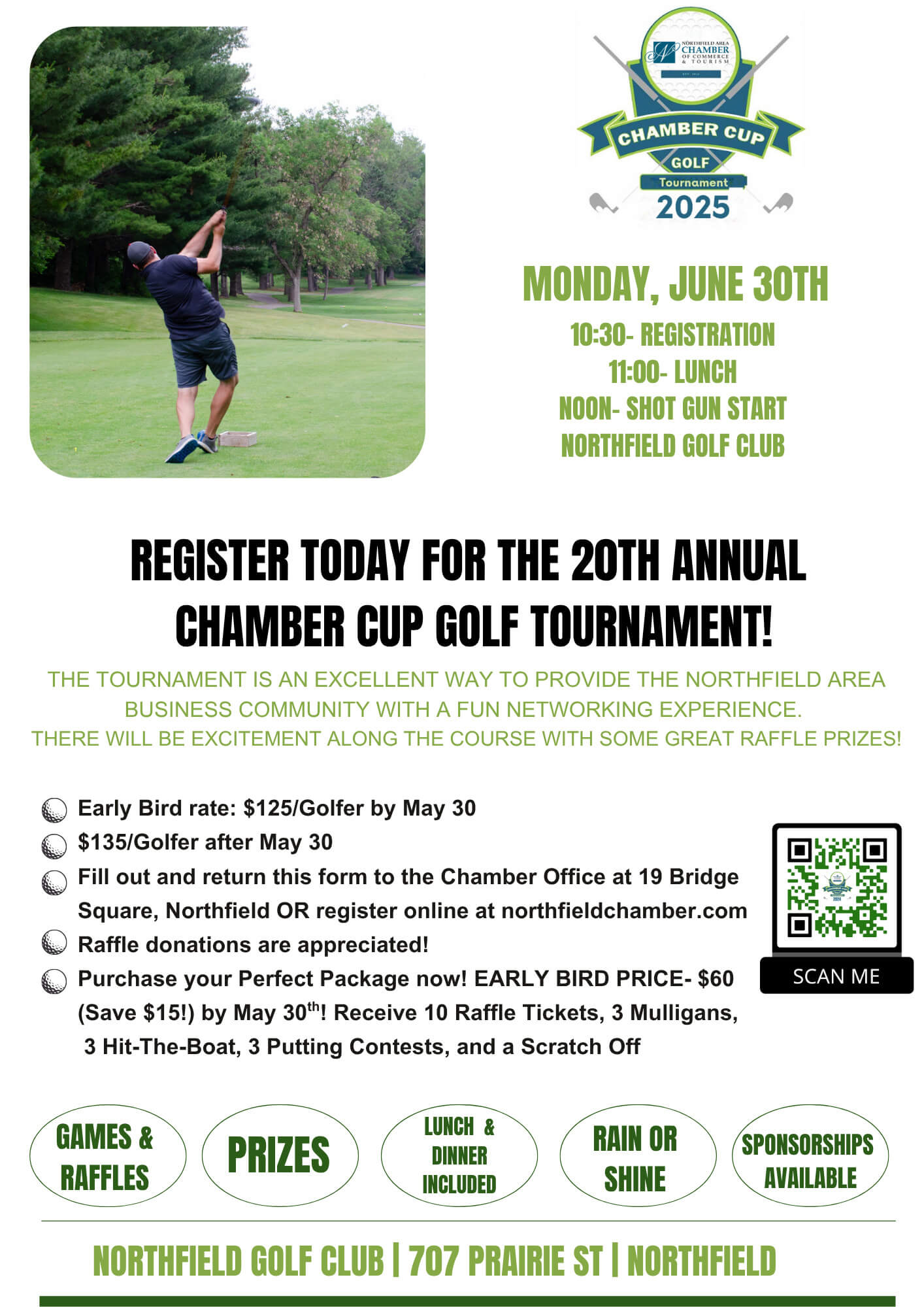 Green White Rounded Bold Golf Tournament Poster (3)