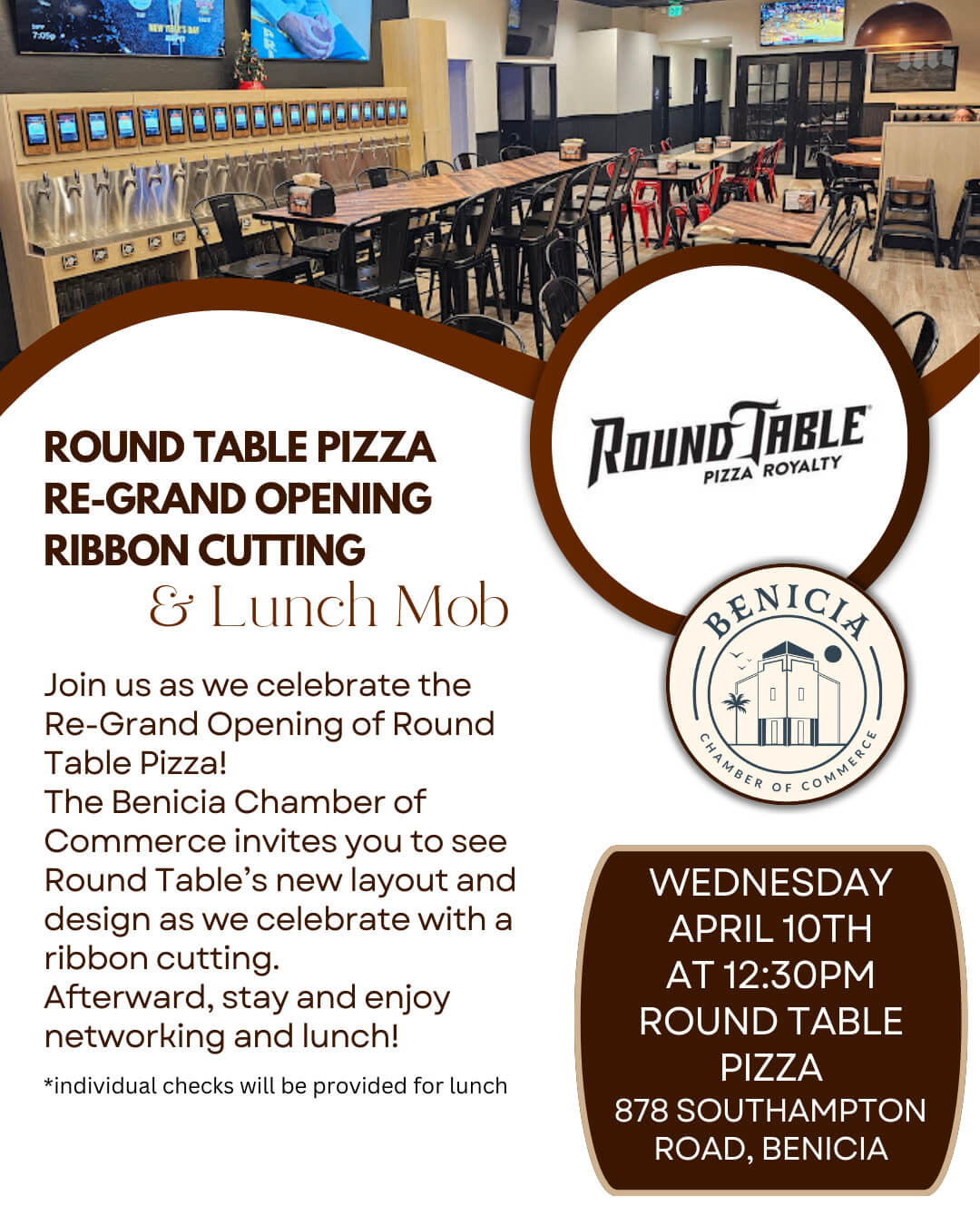 Round Table Pizza Ribbon Cutting