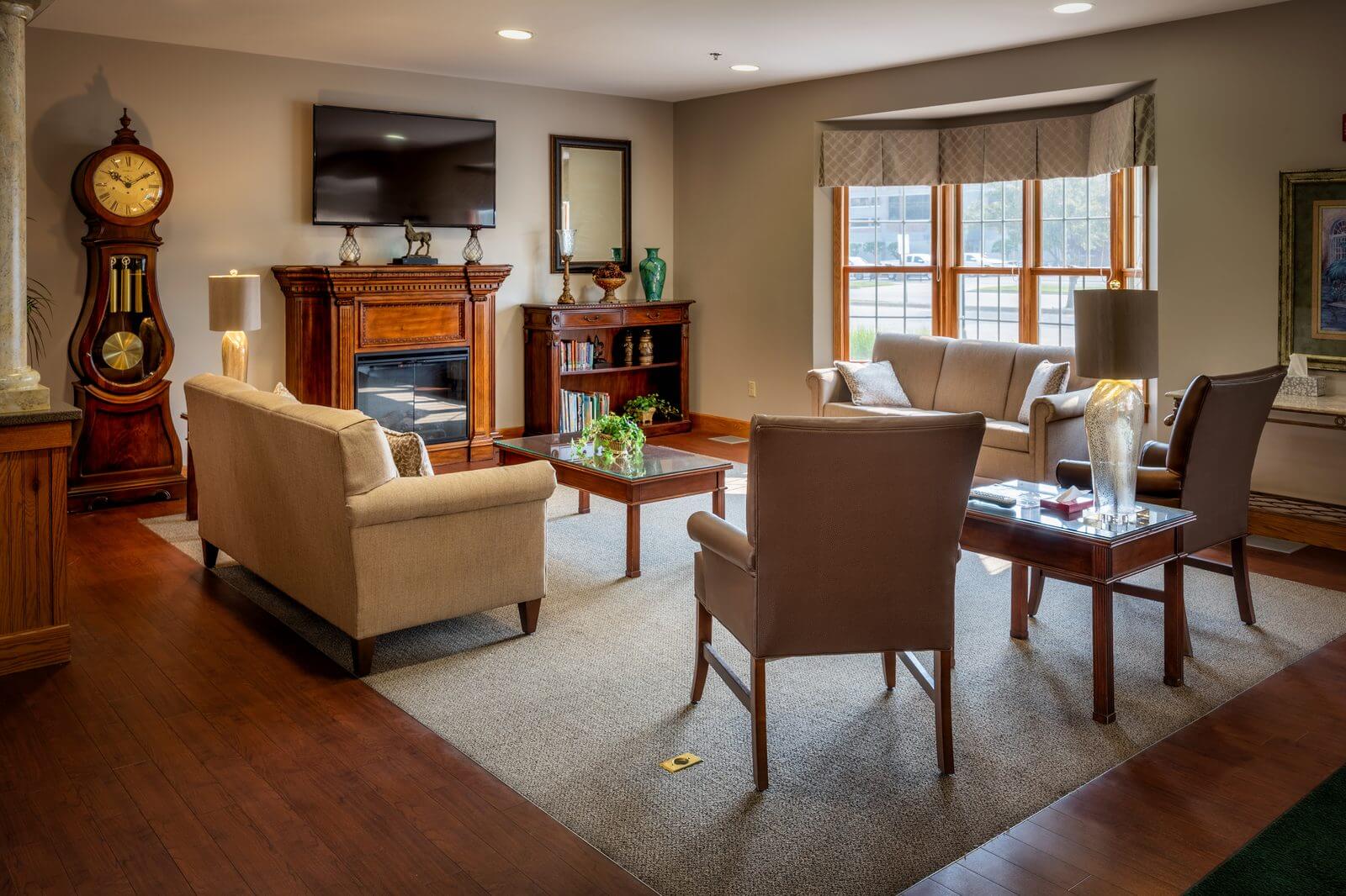 Living room at McNally House