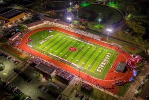 Old high school football field Friday night football