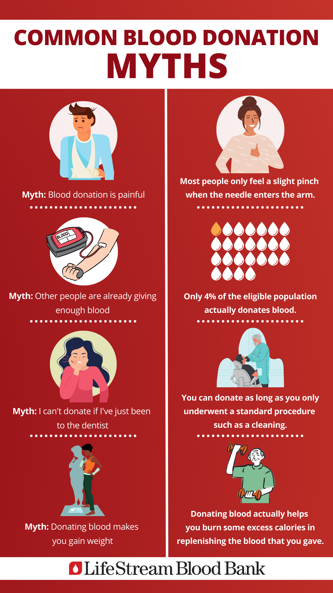 Blood Donation Myths Infographic