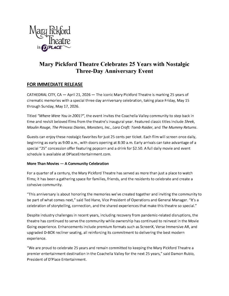 Pickford 25 Press Release_Page_1