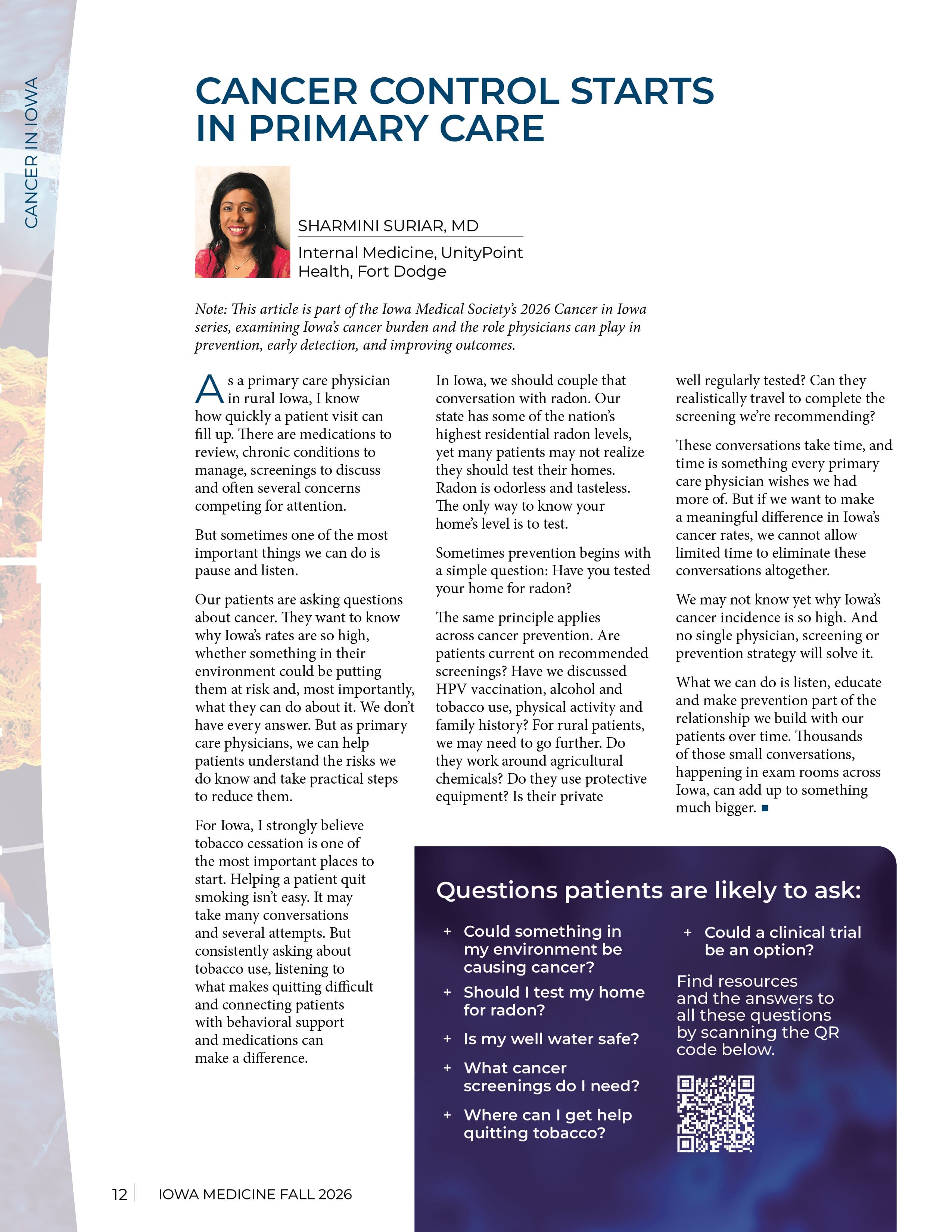 Cancer control