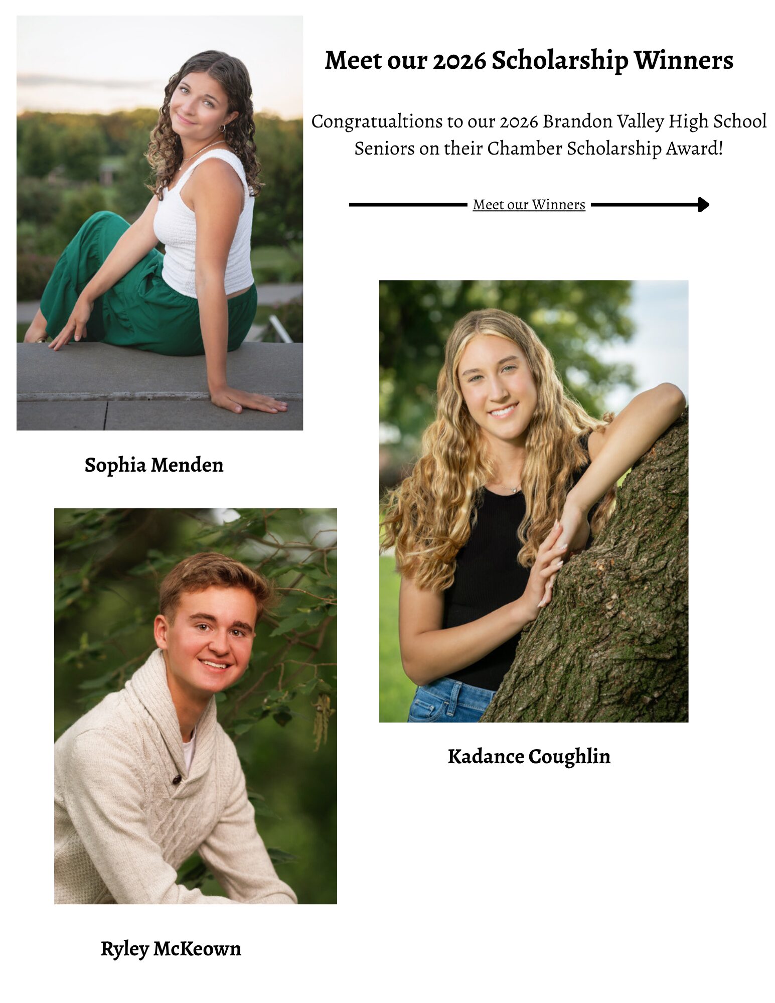 Meet our 2026 Scholarship Winners (2)