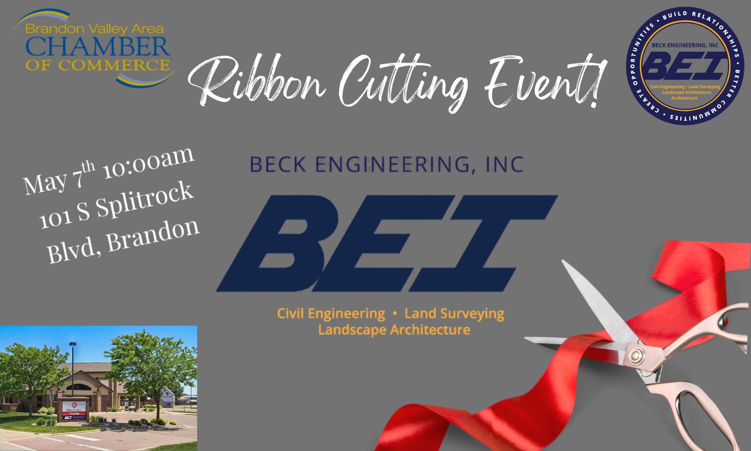 Ribbon Cutting Event BEI (5 x 3 in)