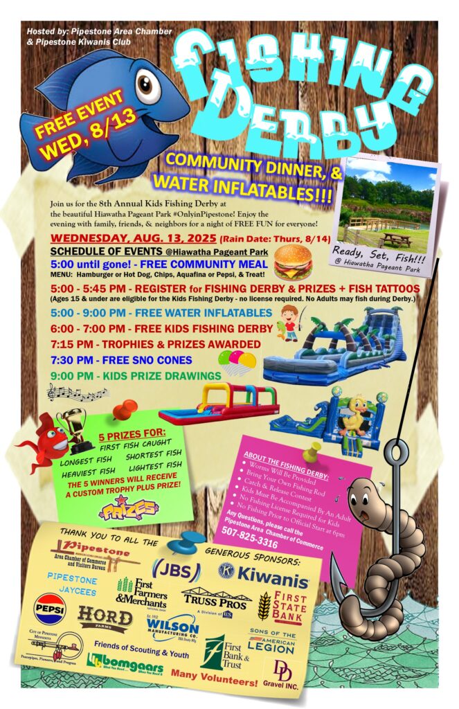 2025 Fishing Derby Poster with Schedule of Events &amp; THIS WEDNESDAY v2