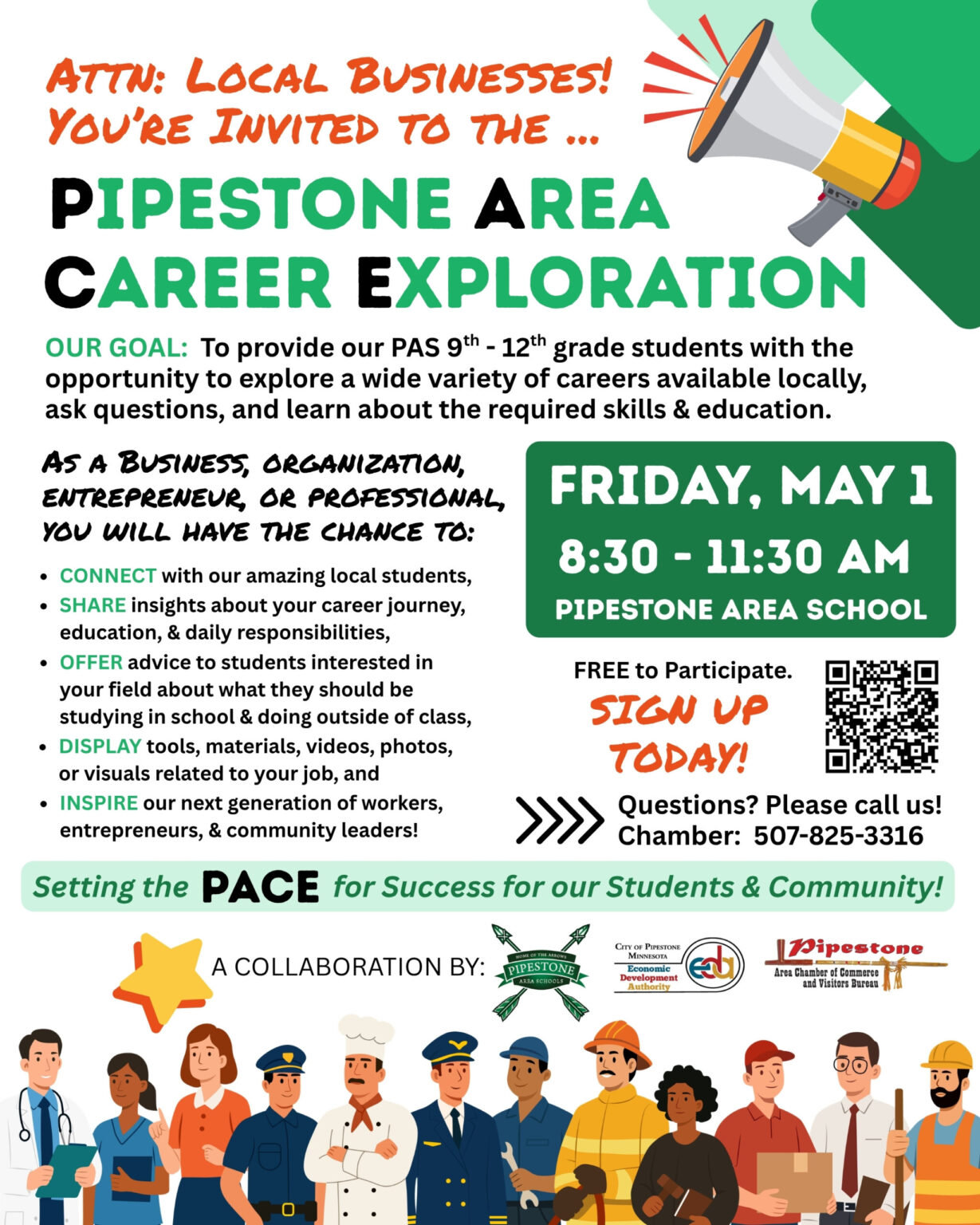 PACE (Pipestone Area Career Exploration) Flyer 2026