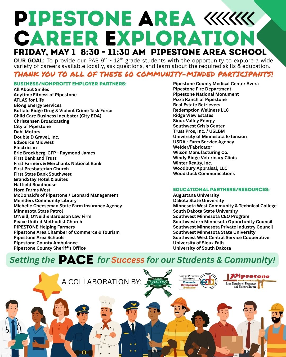Participants v6 - PACE (Pipestone Area Career Exploration) Flyer 2026