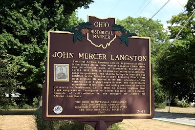 John Mercer Langston Ohio Historical Marker 