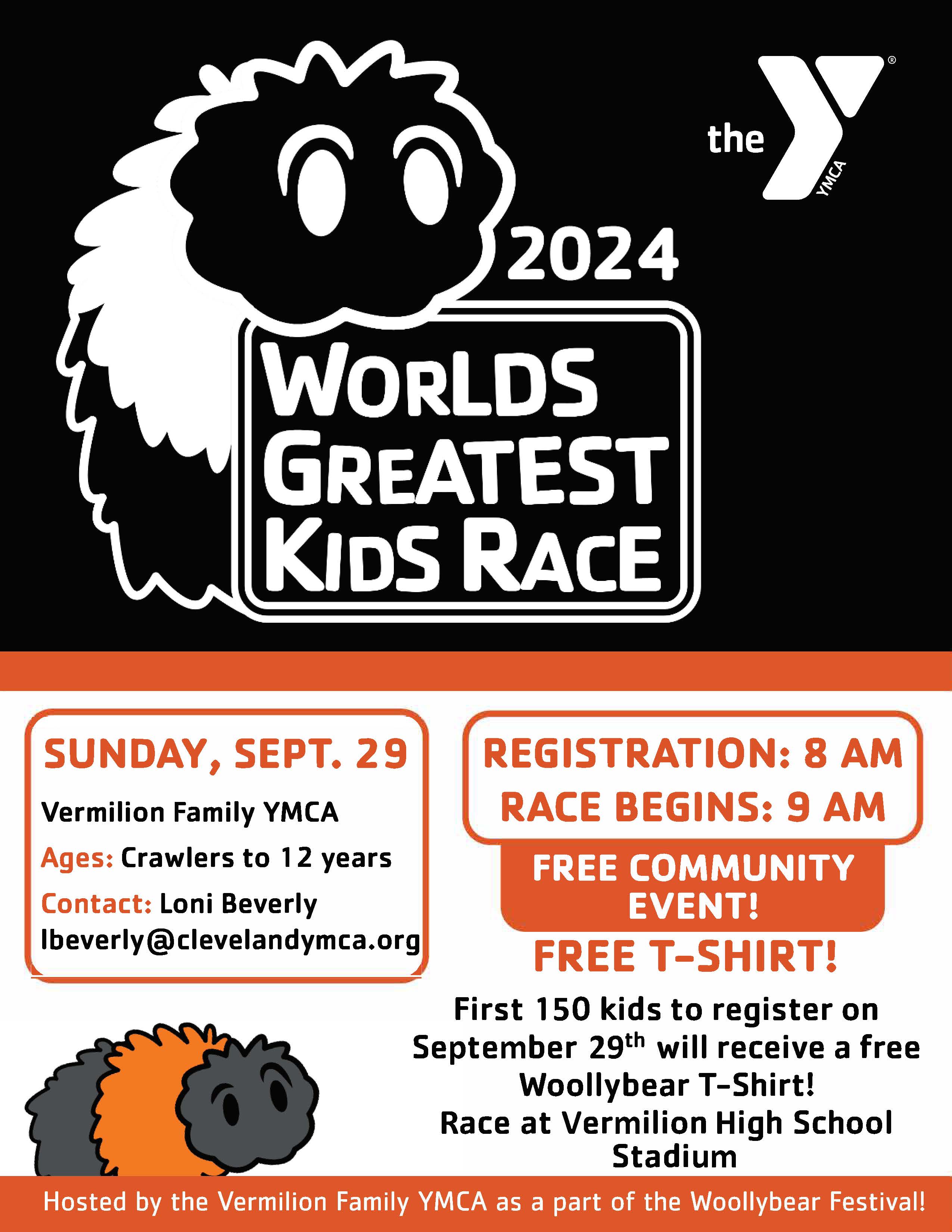 2024 Woollybear kids race Sponsored by the YMCA