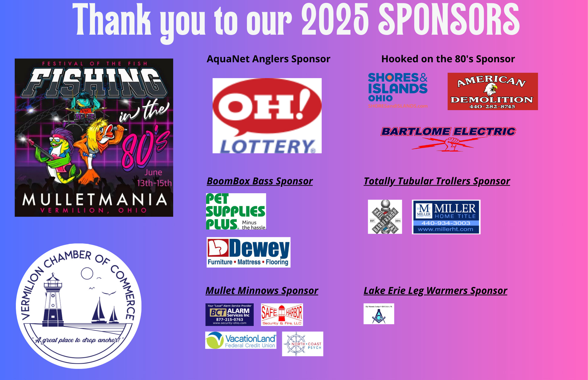 2025 Fish Sponsors 2025 Fish Sponsors
