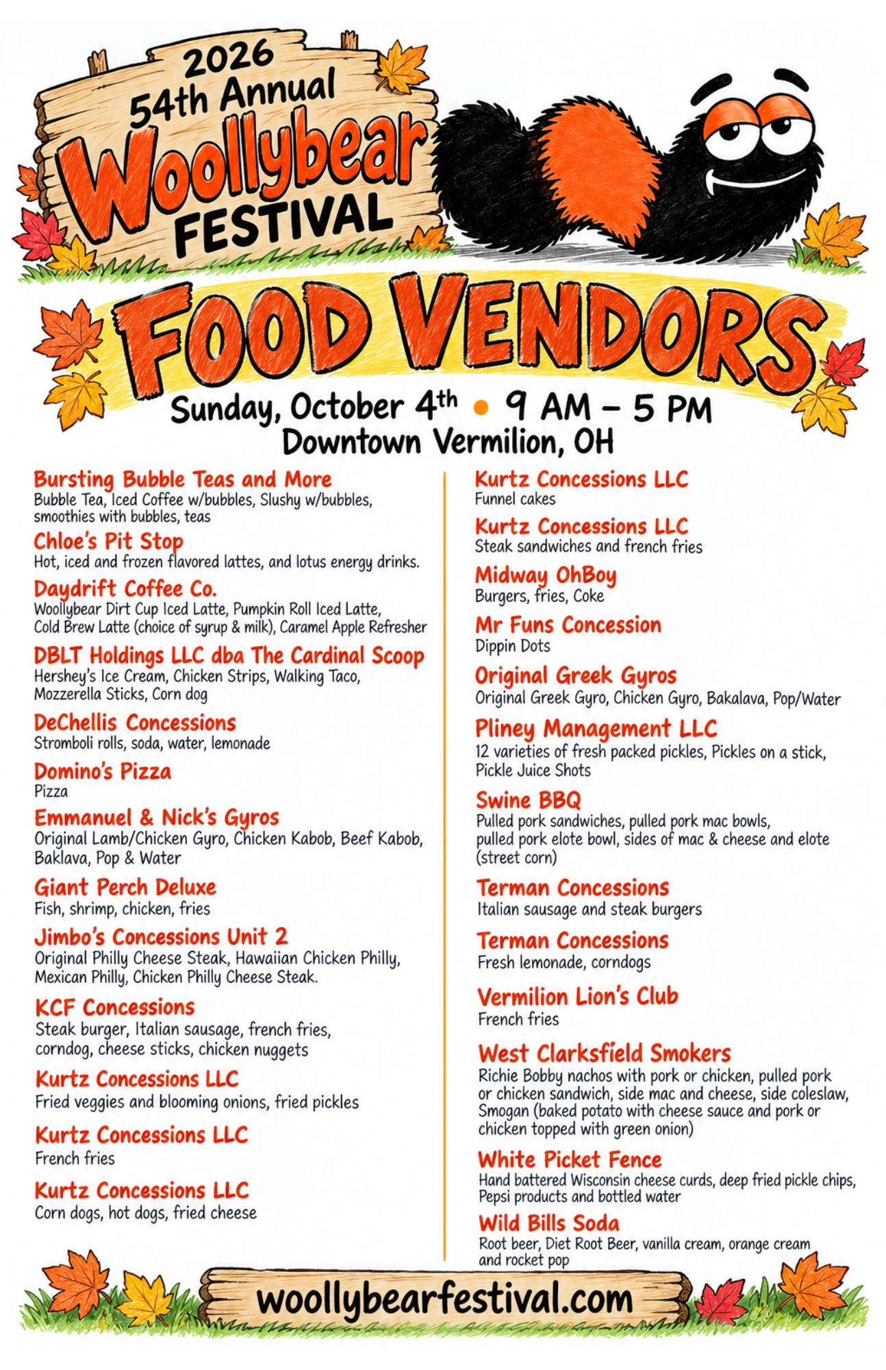 WB 2026 Food Vendor Flyer