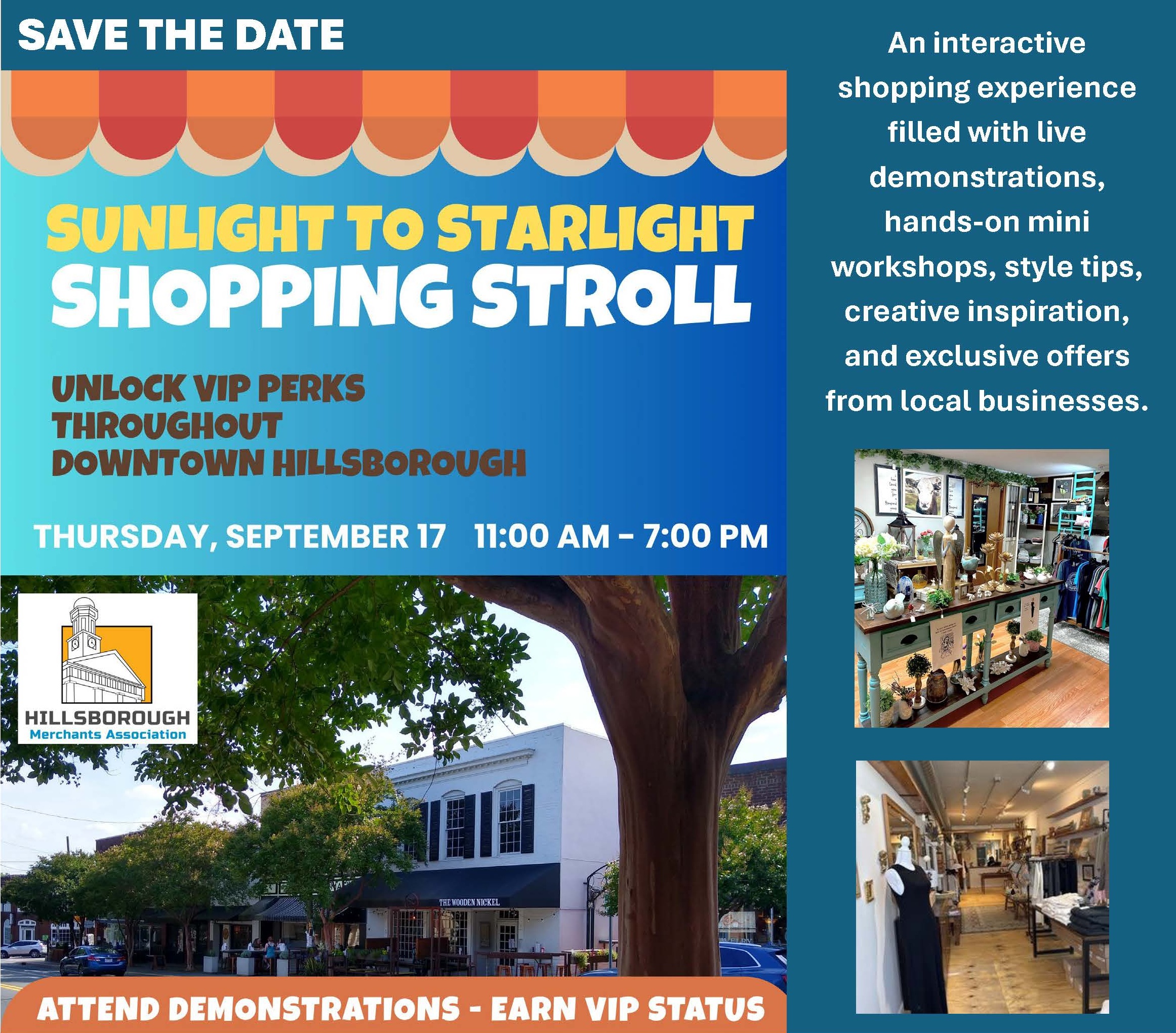 Sunlight to Starlight Shopping Stroll SOCIAL MEDIA GRAPHIC