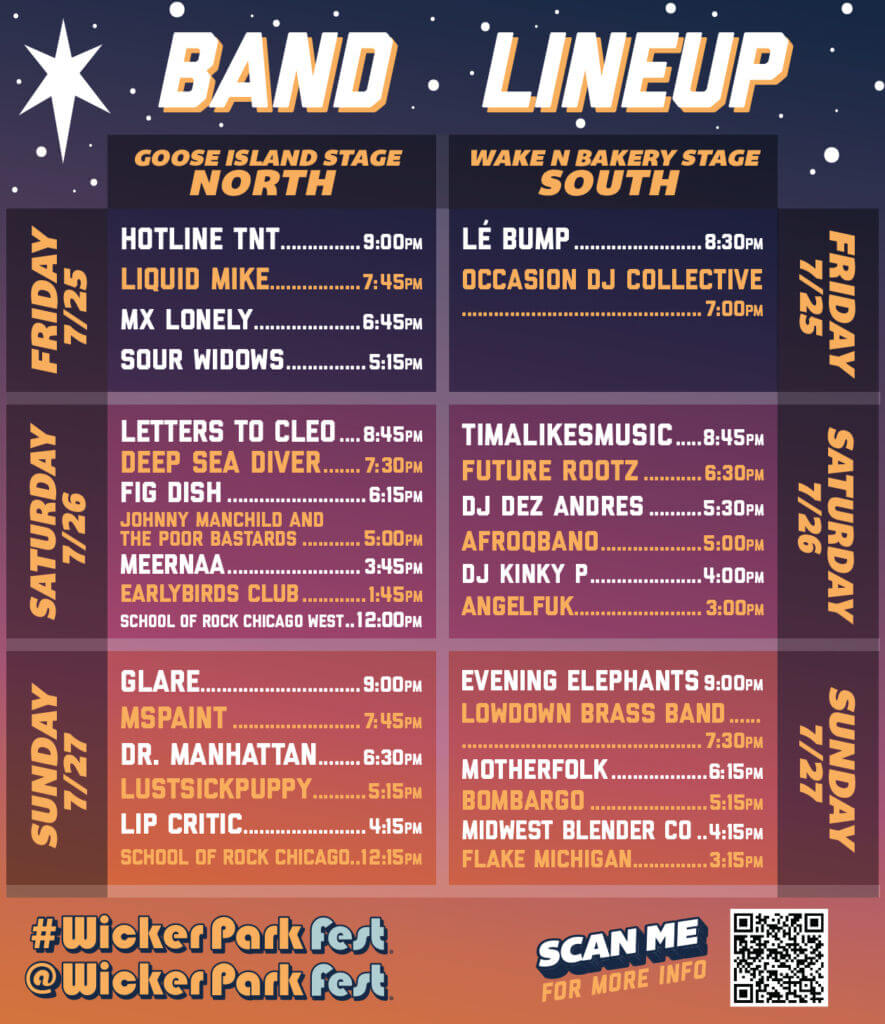 WPF25 Band Lineup Sign