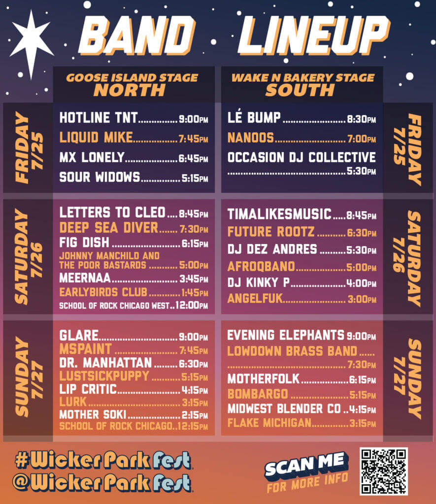 WPF25 Band Lineup Sign WPF25 Band Lineup Sign