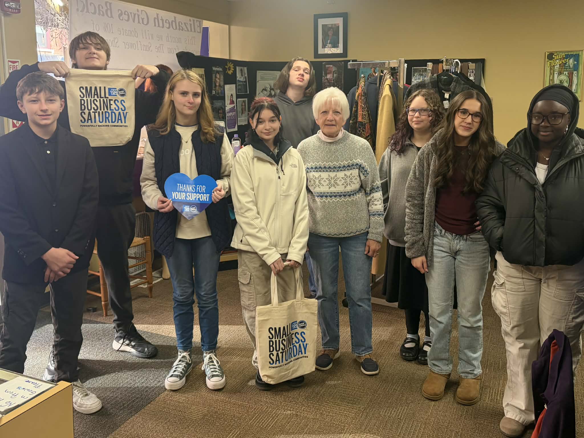 HFM PTECH Students visiting Sunflower Shoppe