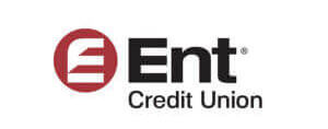 ENT Credit Union Logo with E in a red circle