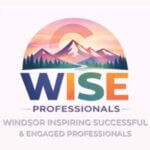 WISE Professionals logo showing a sunrise over stylized mountains, pine trees, and a winding river, with the text “WISE Professionals” and the tagline “Windsor Inspiring Successful & Engaged Professionals.”