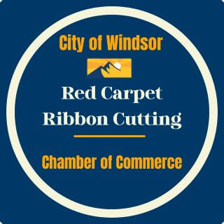 Red Carpet Ribbon Cutting program logo – Windsor Area Chamber of Commerce, Windsor, CO