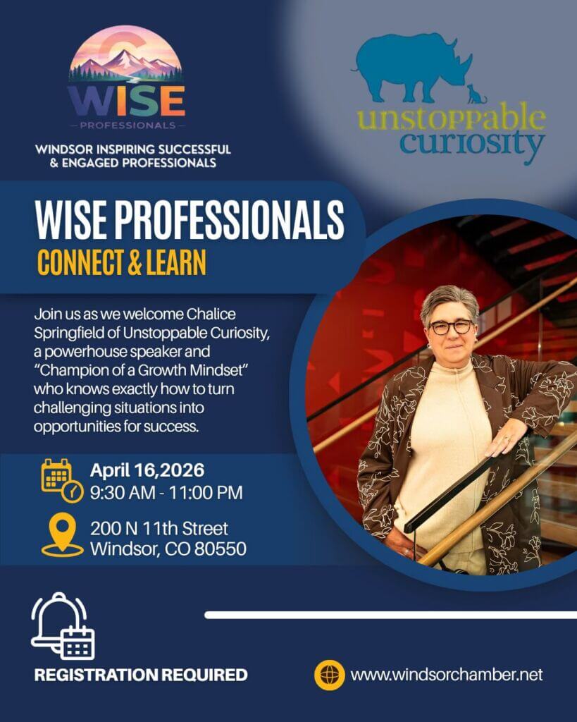 Invitation for upcoming event for Wise Professionals Young Professional Network with Chalice Springfield.