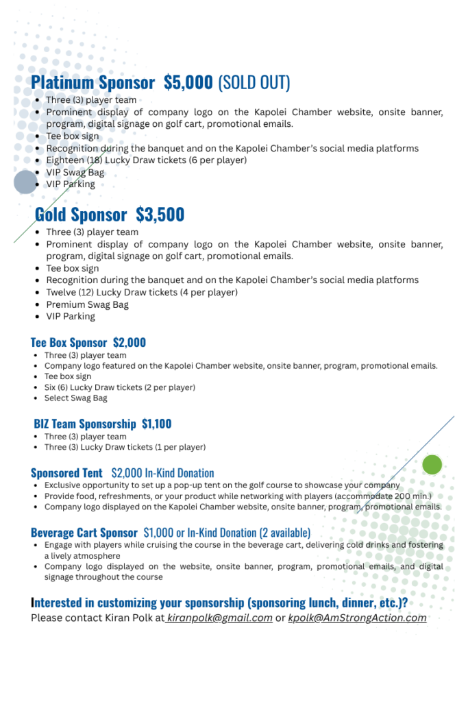 KCC Golf Tournament Sponsorships KCC Golf Tournament Sponsorships