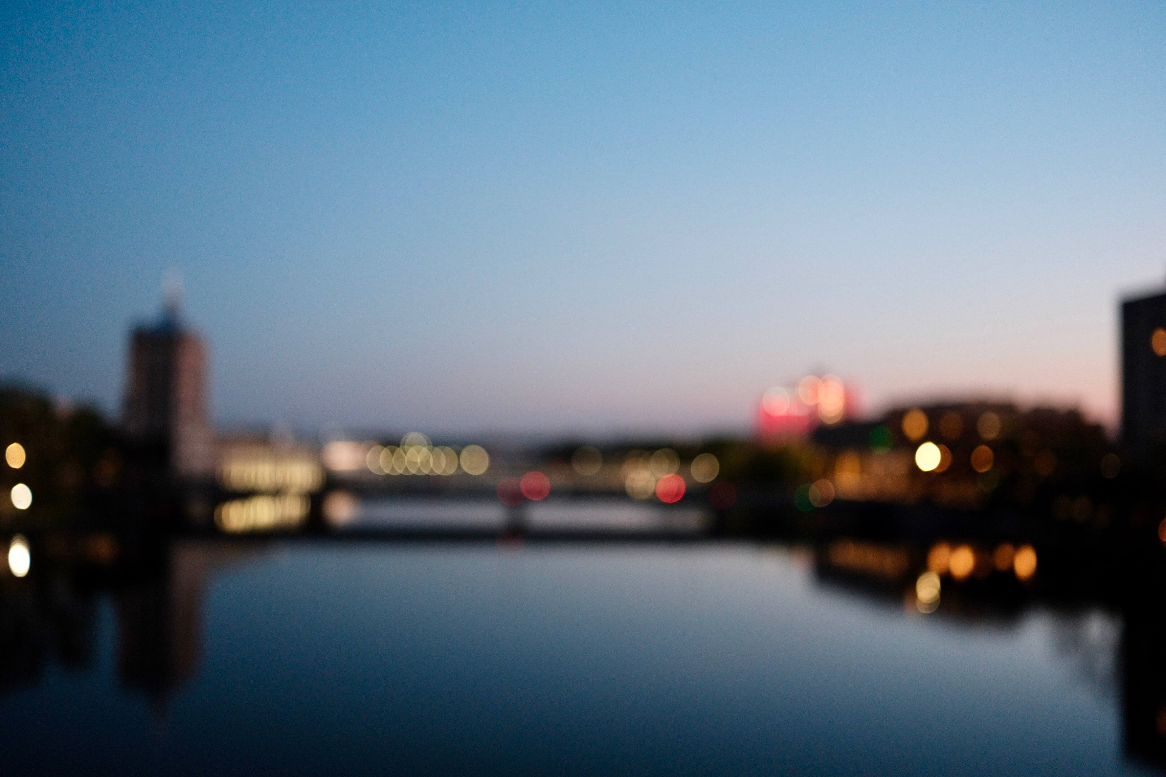 May 6 2025 Out of Focus State St Bridge at Dusk