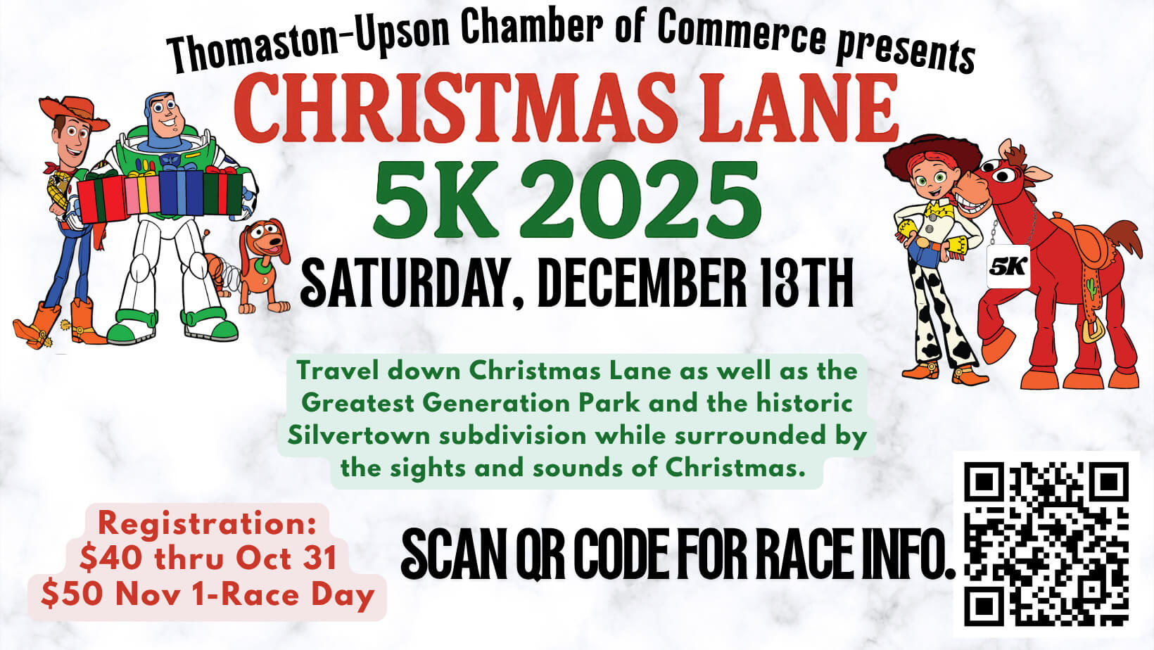 CHRISTMAS LANE 5K Promo before Oct 31