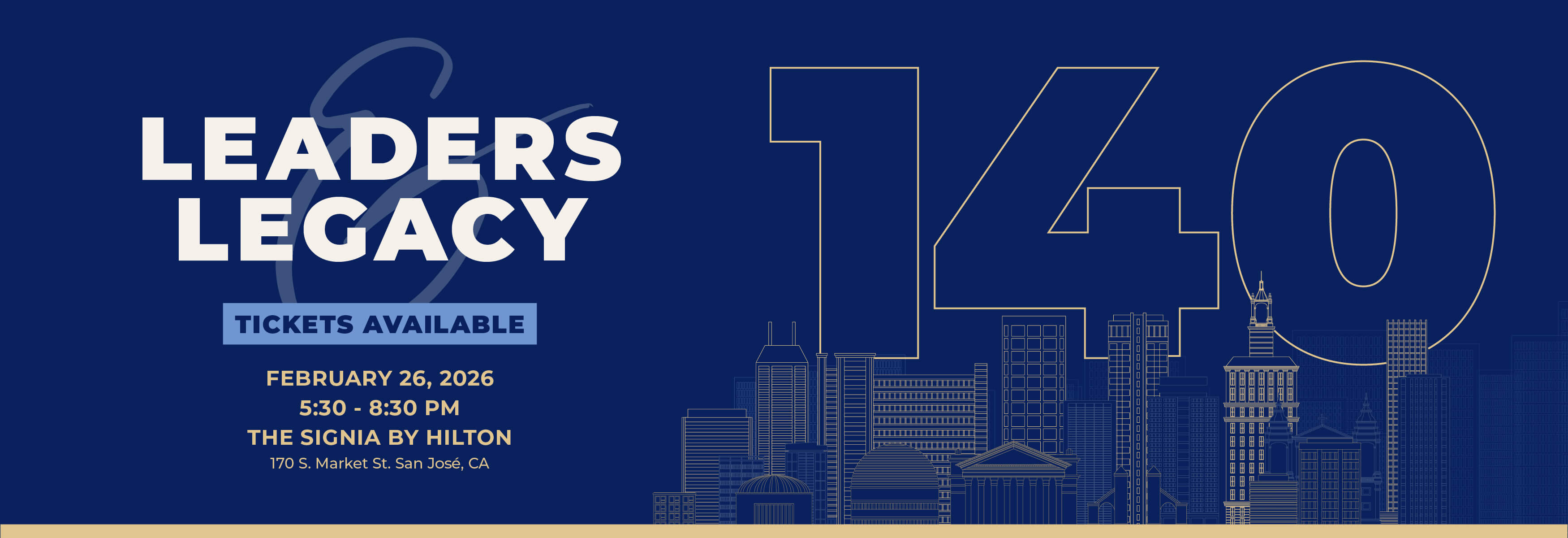 Banner advertising 2026 Leaders and Legacy event