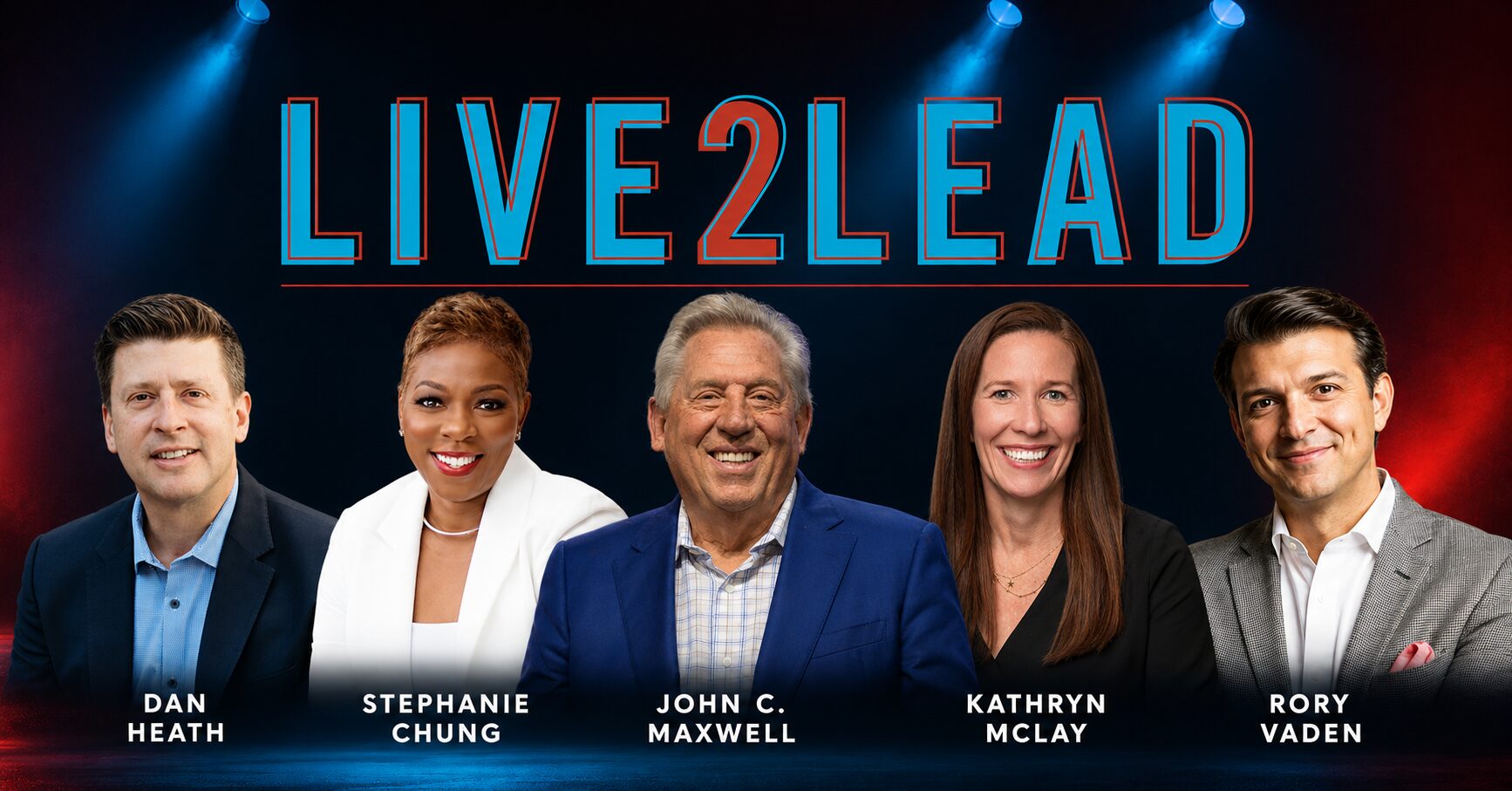 Speaker banner L2L 26.27 Live2Lead Cover photo with 5 people promoted