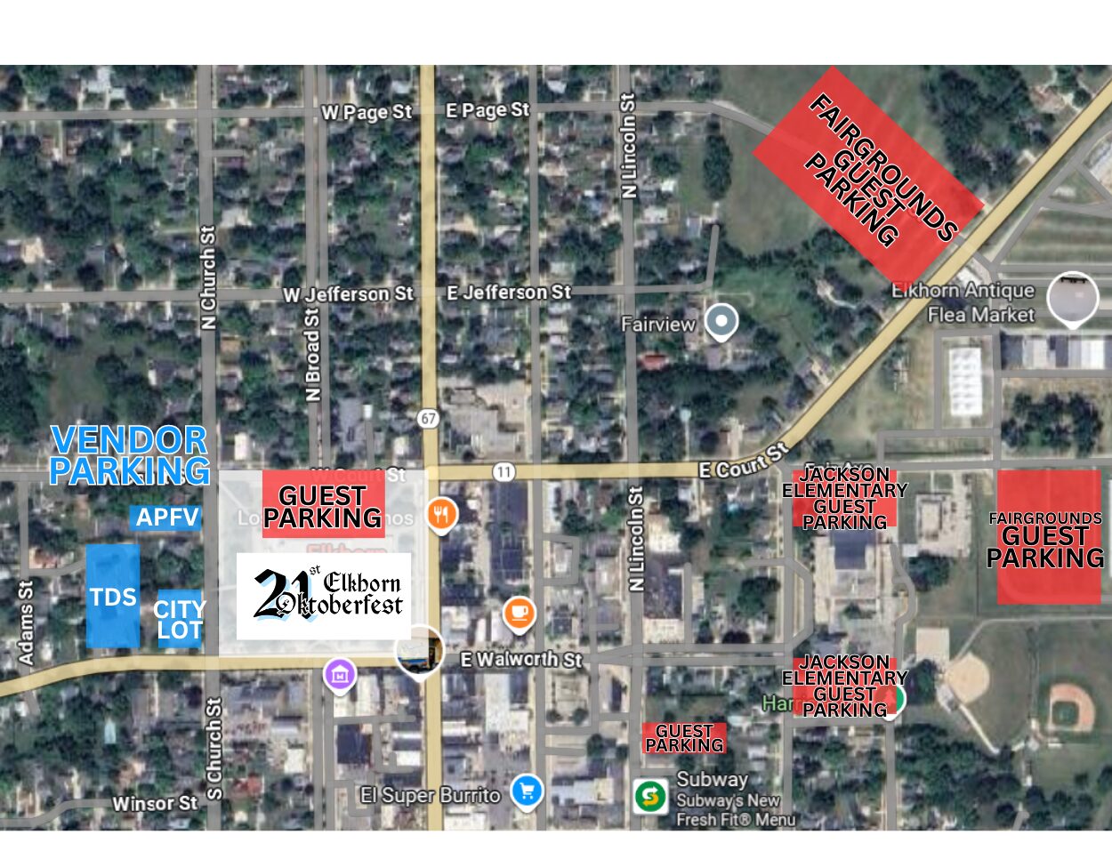VENDOR PARKING (10) Oktoberfest Map
