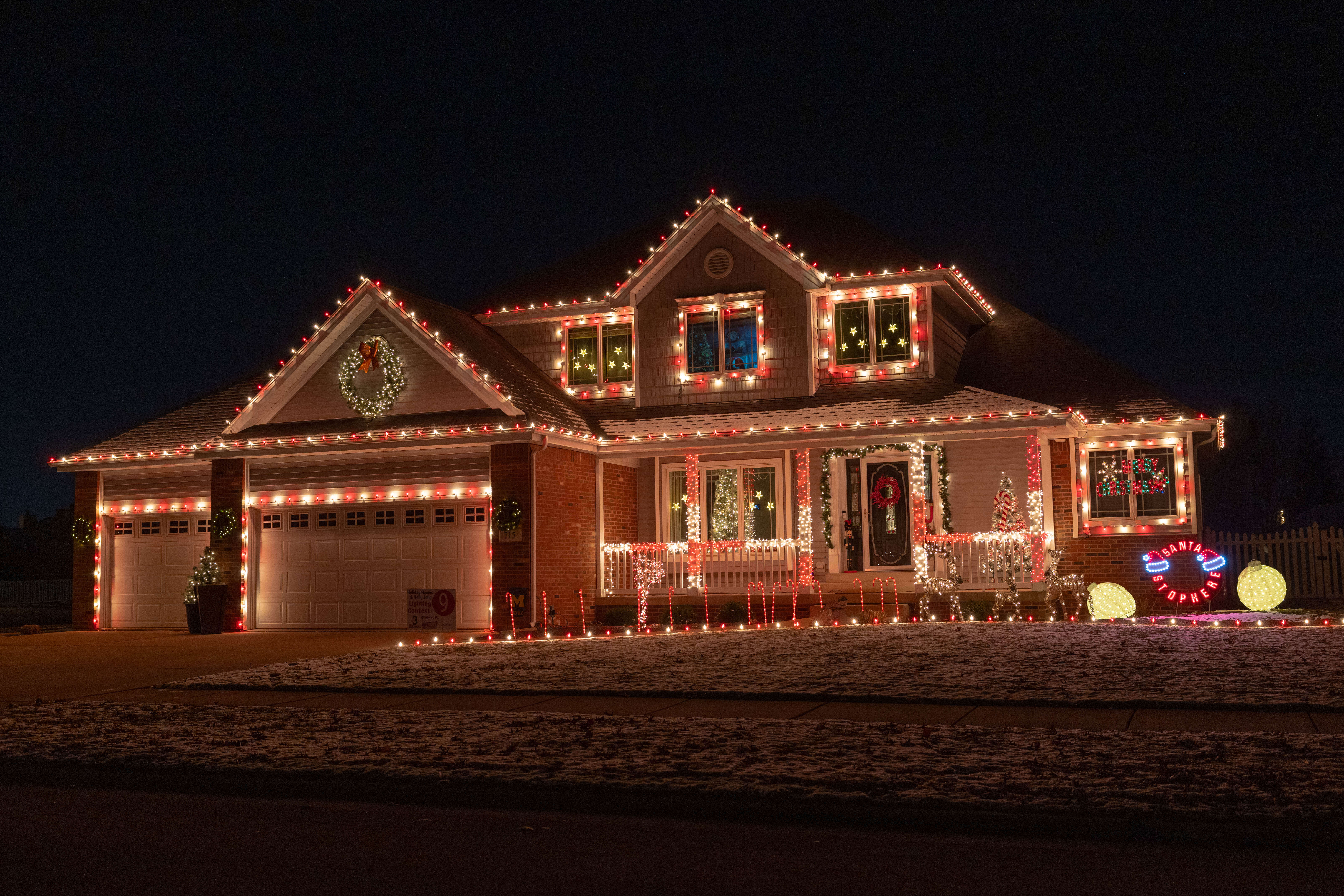 Village of Bourbonnais - Lighting Contest 2023 1st Place - People's Choice Entry #9 715 Tremont St.