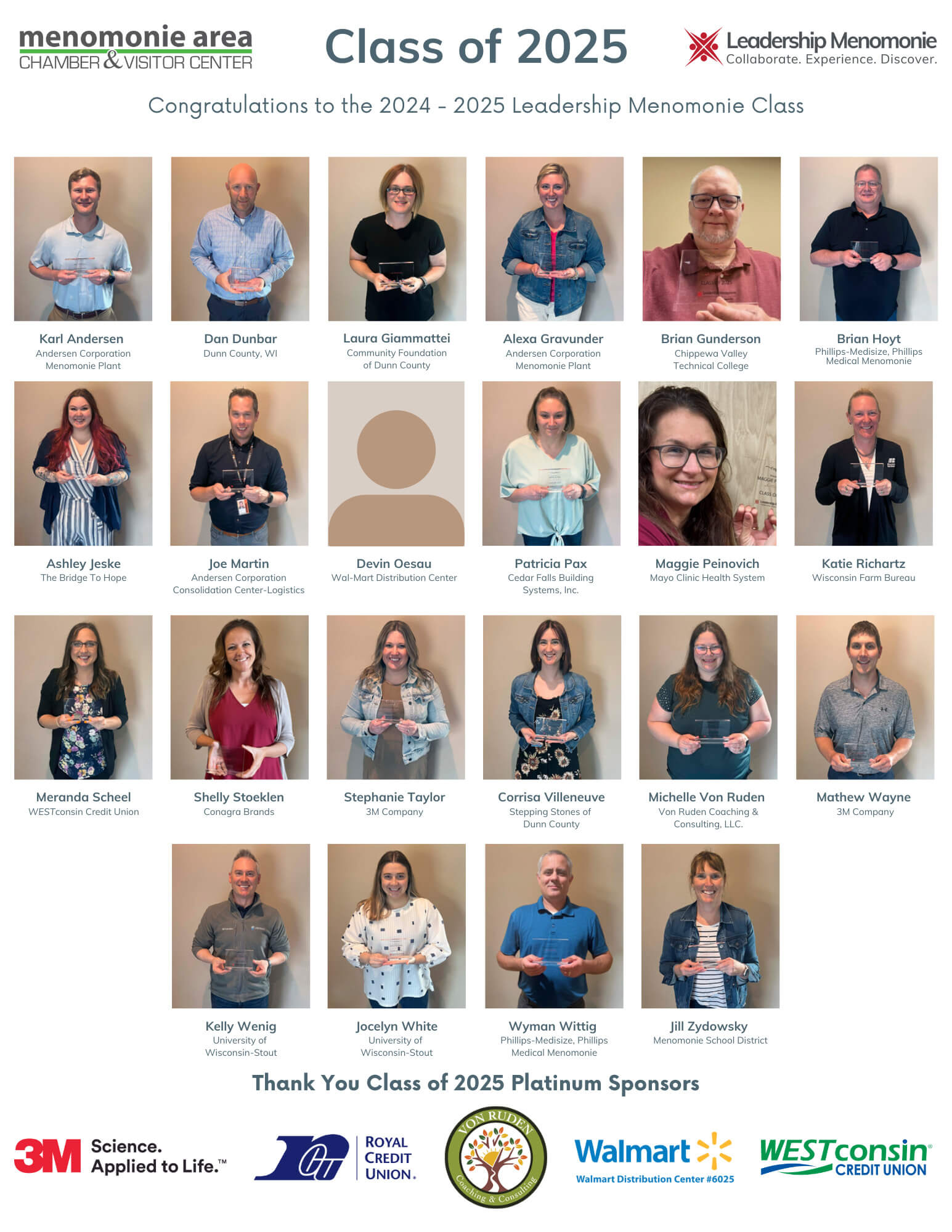 Leadership Menomonie Graduates Leadership Menomonie Graduates