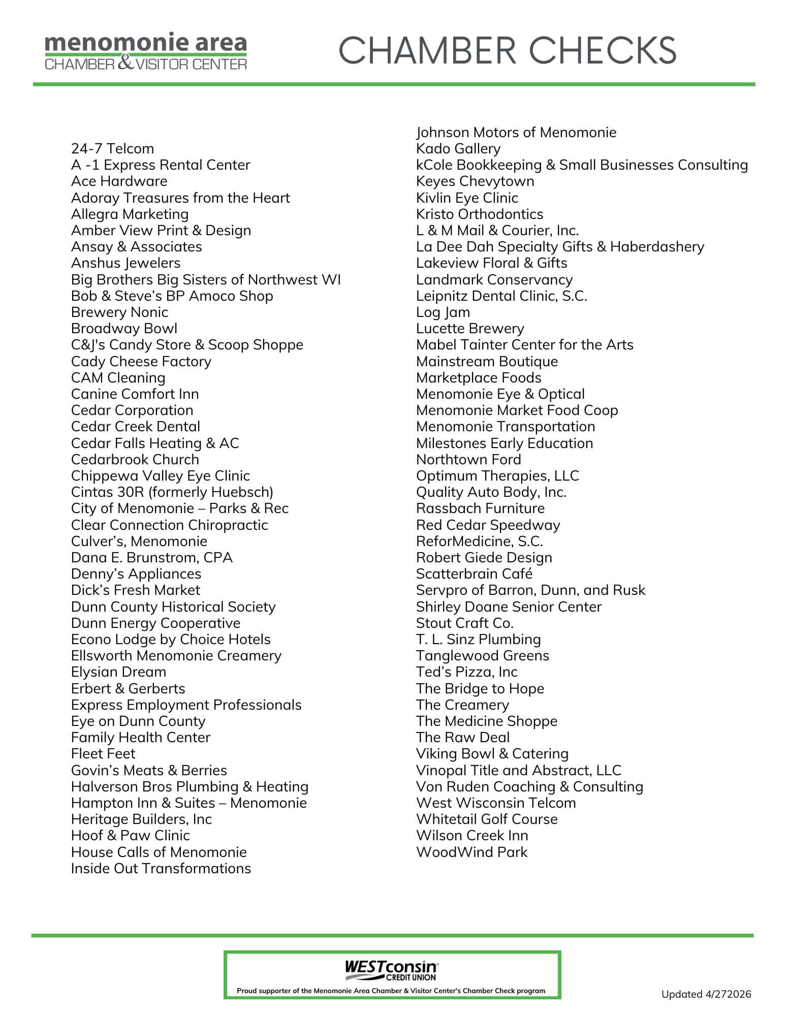 Updated 4-27-2026