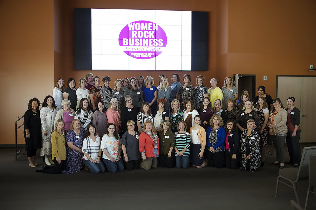 group photo at womens launch event