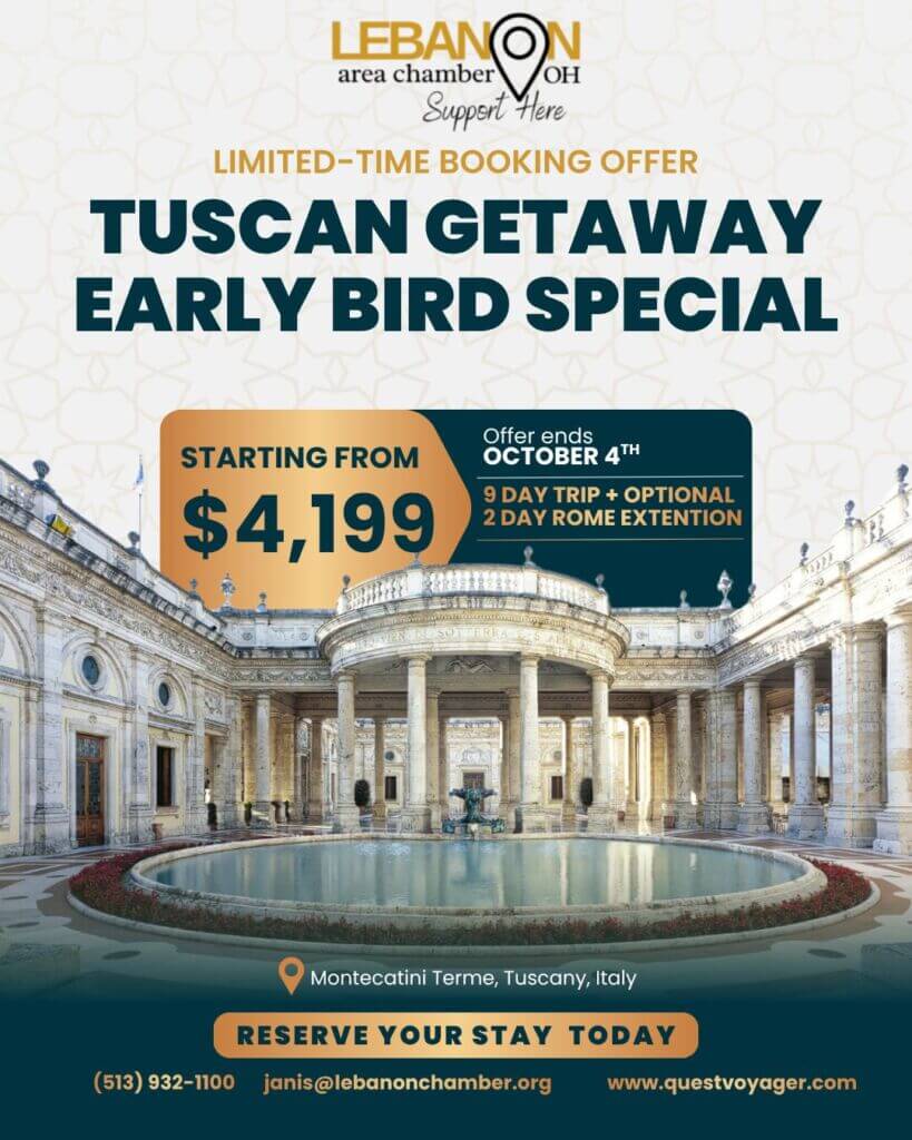 Tuscan Getaway Early Bird Ad