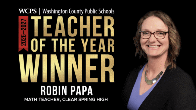 2026-2027 Teacher of the Year Winner, Robin Papa of Clear Spring High School
