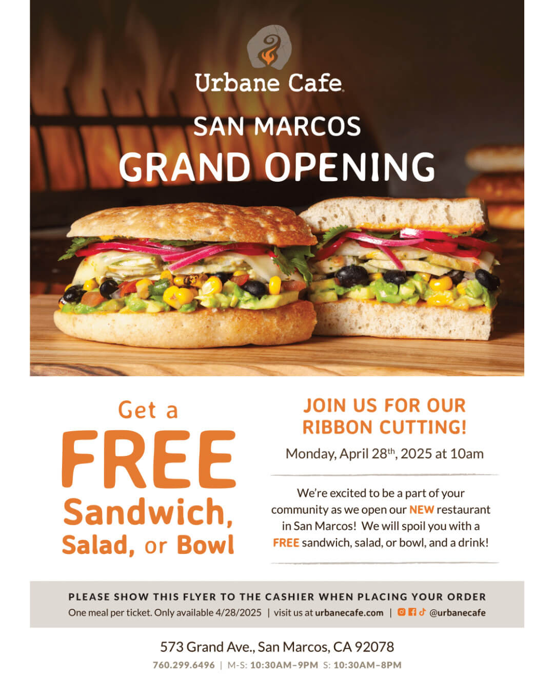 Urbane Cafe Grand Opening April 2025