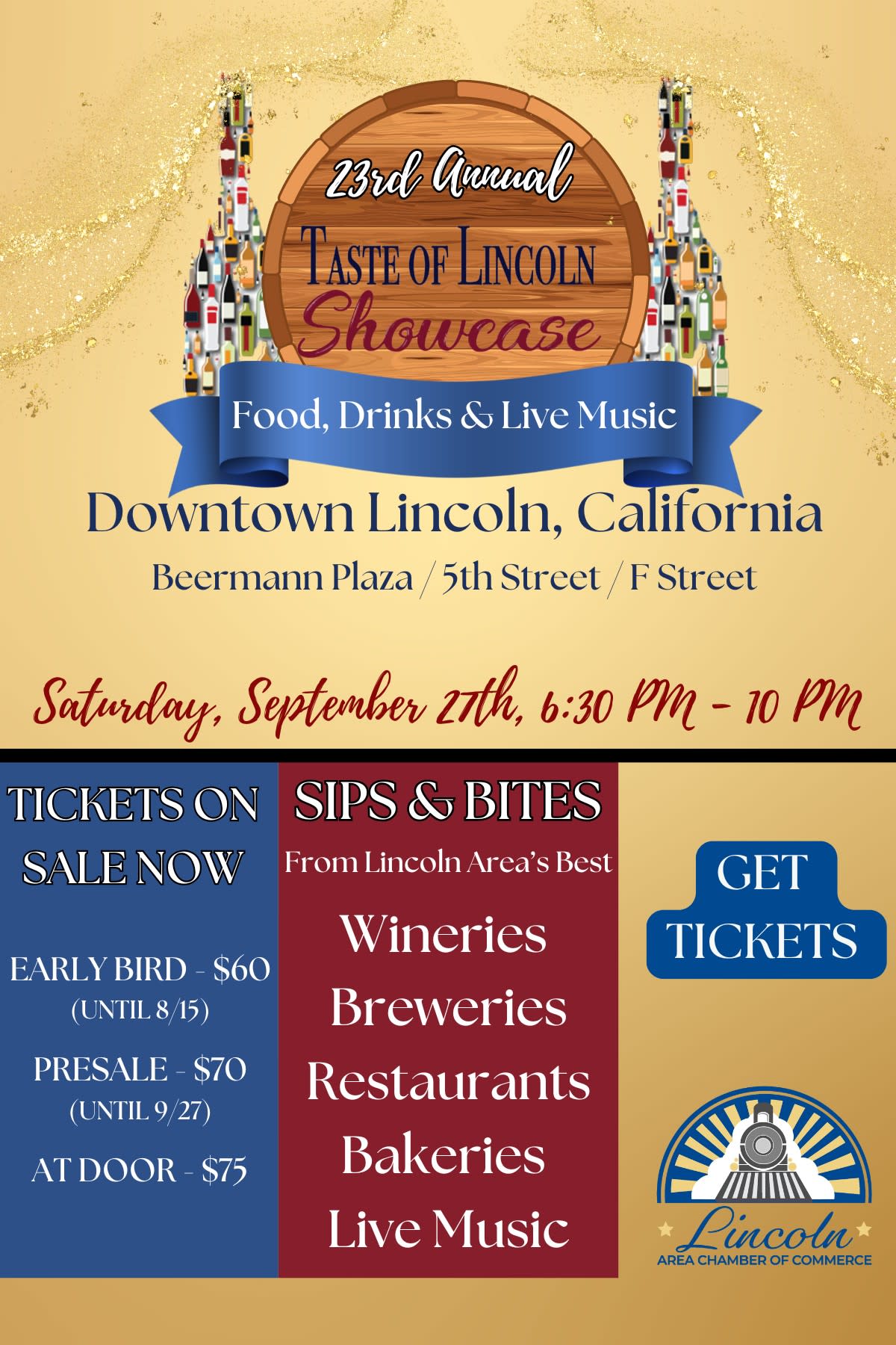 Flyer for Taste of LIncoln Showcase. September 27, 2025